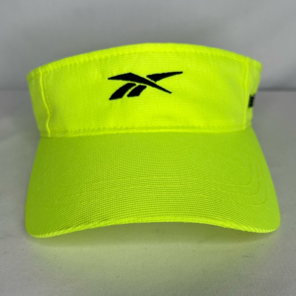 Neon Green Reebok Sports Visor Hat. Velcro Adjustable Back